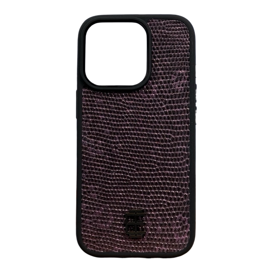 Husa iPhone din Piele de Varan Mov editie limitata V2