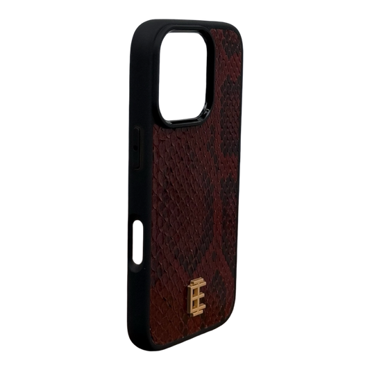 Husa iPhone din Piele de Piton Visinie editie limitata V2