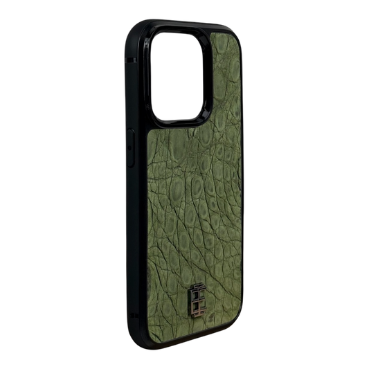 Husa iPhone din Piele de Crocodil Verde editie limitata V1