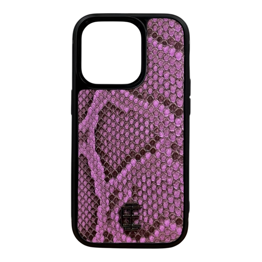 Husa iPhone din Piele de Piton Mov editie limitata V1