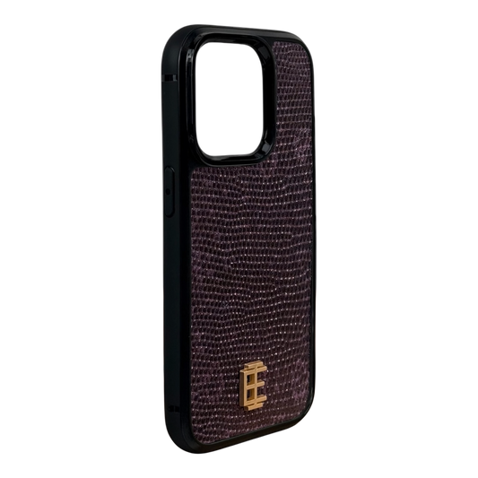 Husa iPhone din Piele de Varan Mov editie limitata V1