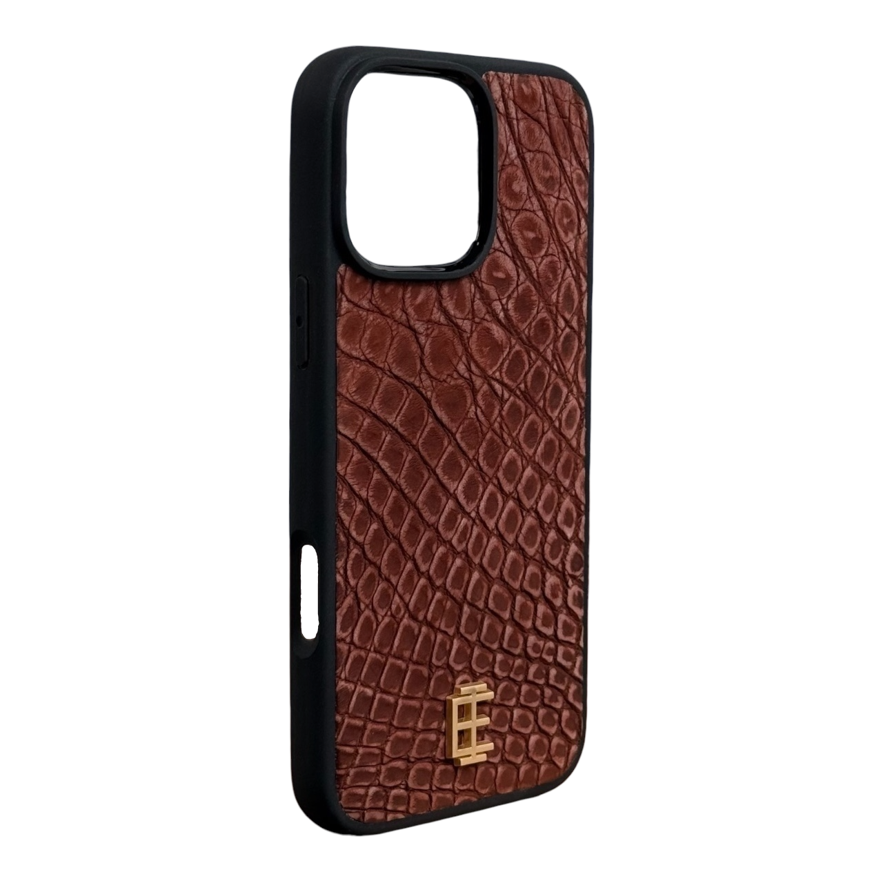 Husa iPhone din Piele de Crocodil Mocha Mousse editie limitata V2