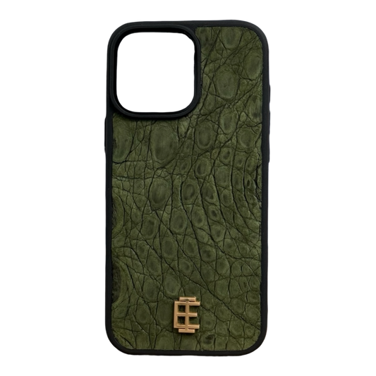 Husa iPhone din Piele de Crocodil Verde editie limitata V2