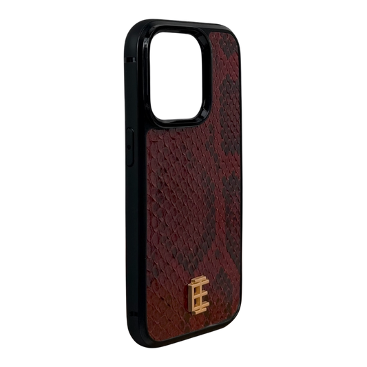 Husa iPhone din Piele de Piton Visinie editie limitata V1