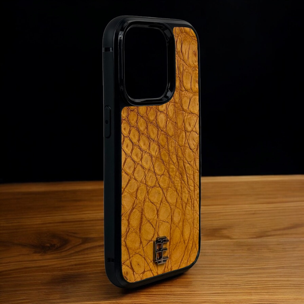 Husa iPhone din Piele de Crocodil Maro Deschis editie limitata