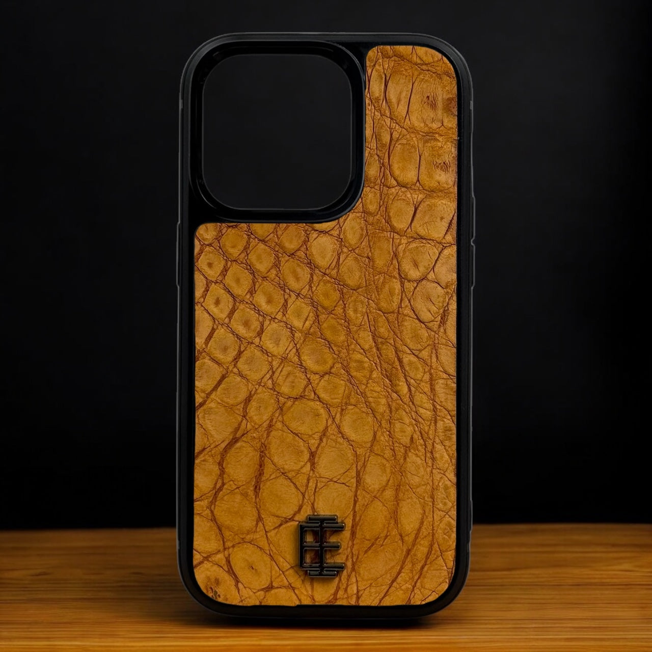 Husa iPhone din Piele de Crocodil Maro Deschis editie limitata