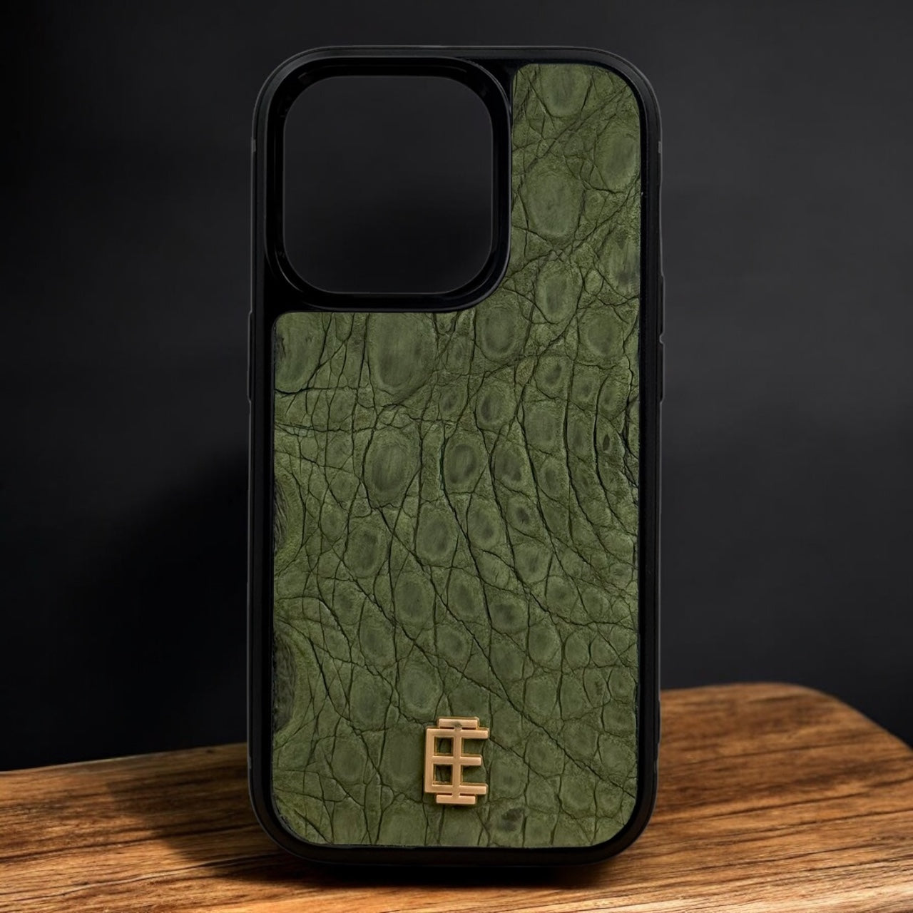 Husa iPhone din Piele de Crocodil Verde editie limitata