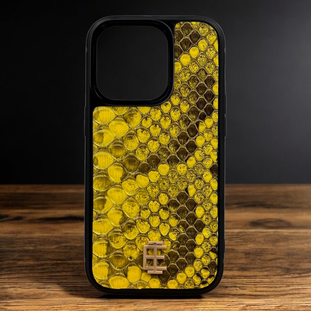 Husa iPhone din Piele de Piton Galben editie limitata