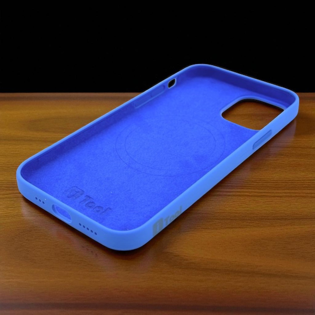 Husa iPhone 12/12 Pro iTool cu MagSafe din silicon catifelat Albastru