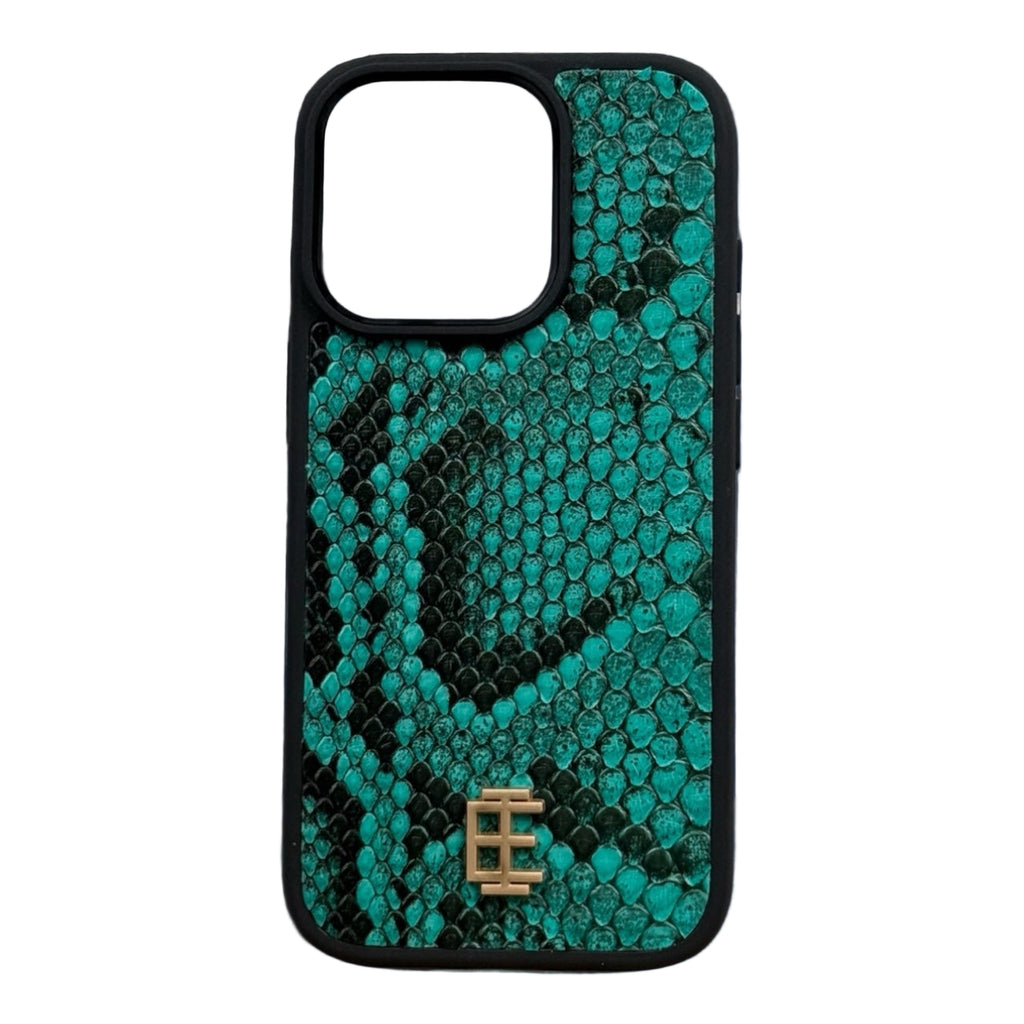 Husa iPhone din Piele de Piton Turquoise editie limitata - iTool