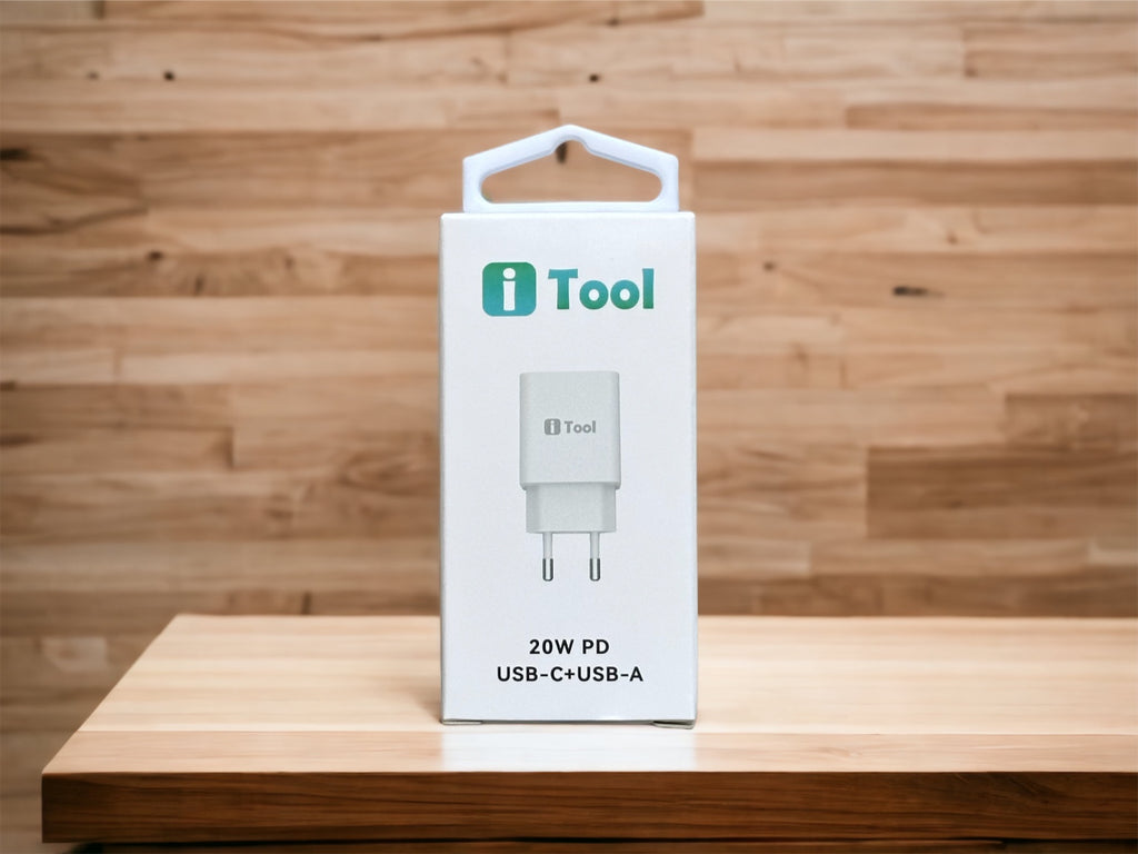 Incarcator iTool de 20W cu USB-C si USB-A - iTool