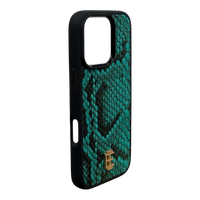 Husa iPhone din Piele de Piton Turquoise editie limitata V2