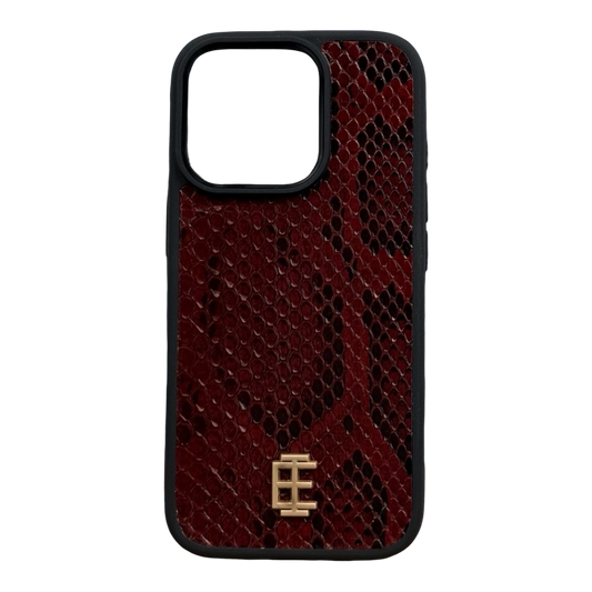Husa iPhone din Piele de Piton Visinie editie limitata V2