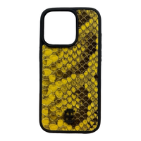 Husa iPhone din Piele de Piton Galben editie limitata V2