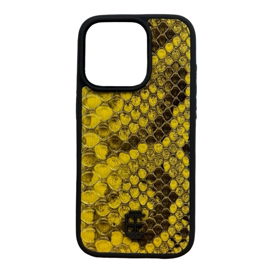 Husa iPhone din Piele de Piton Galben editie limitata V2