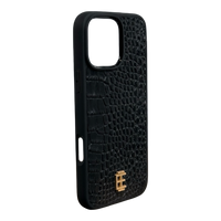 Husa iPhone din Piele de Crocodil Neagra editie limitata V2