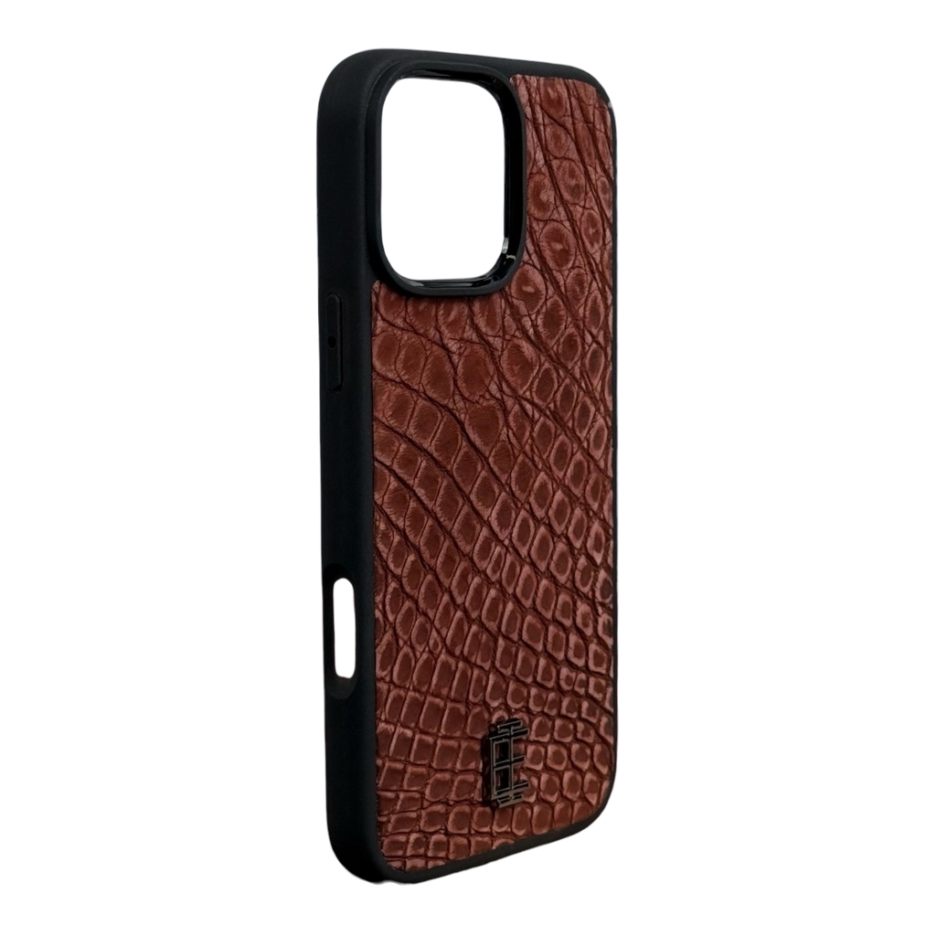 Husa iPhone din Piele de Crocodil Mocha Mousse editie limitata V2 - iTool