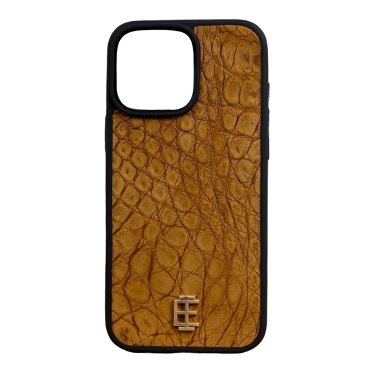 Husa iPhone din Piele de Crocodil Maro Deschis editie limitata V2