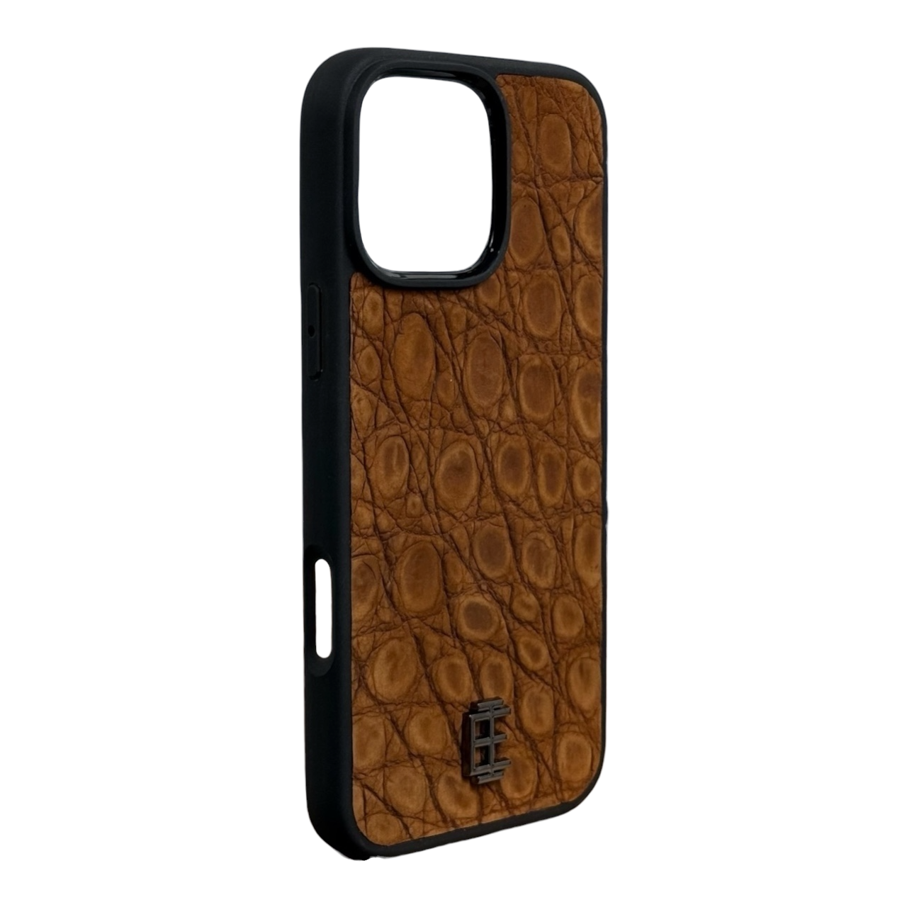 Husa iPhone din Piele de Crocodil Maro Inchis editie limitata V2