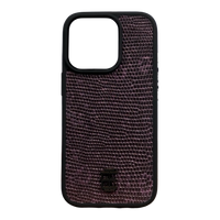 Husa iPhone din Piele de Varan Mov editie limitata V2