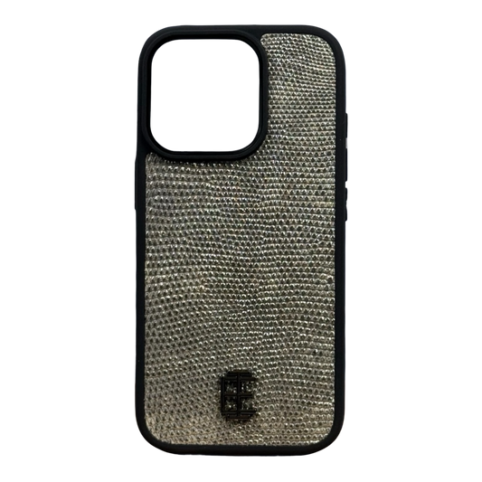 Husa iPhone din Piele de Varan Silver editie limitata V2