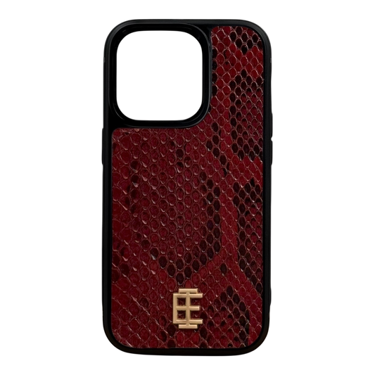 Husa iPhone din Piele de Piton Visinie editie limitata V1