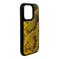 Husa iPhone din Piele de Piton Galben editie limitata V1