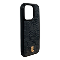 Husa iPhone din Piele de Crocodil Neagra editie limitata V1