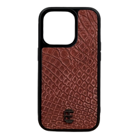 Husa iPhone din Piele de Crocodil Mocha Mousse editie limitata V1