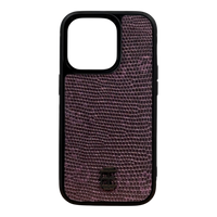 Husa iPhone din Piele de Varan Mov editie limitata V1