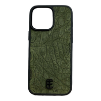 Husa iPhone din Piele de Crocodil Verde editie limitata V2