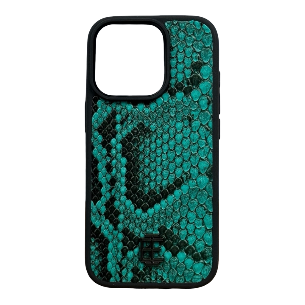 Husa iPhone din Piele de Piton Turquoise editie limitata V2 - iTool