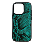 Husa iPhone din Piele de Piton Turquoise editie limitata V2 - iTool