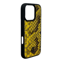 Husa iPhone din Piele de Piton Galben editie limitata V2