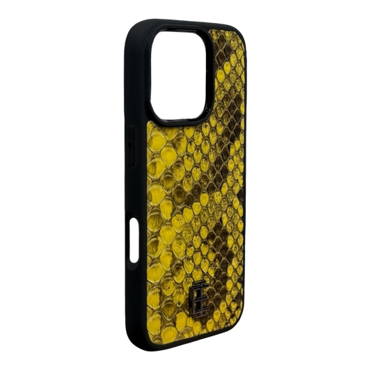 Husa iPhone din Piele de Piton Galben editie limitata V2