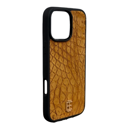 Husa iPhone din Piele de Crocodil Maro Deschis editie limitata V2