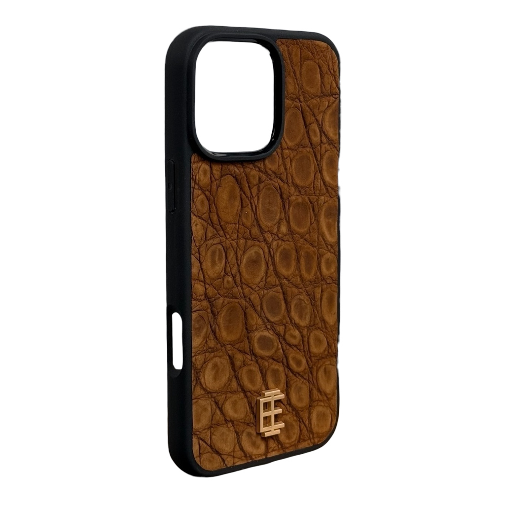 Husa iPhone din Piele de Crocodil Maro Inchis editie limitata V2 - iTool