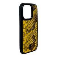 Husa iPhone din Piele de Piton Galben editie limitata V1
