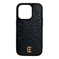 Husa iPhone din Piele de Crocodil Neagra editie limitata V1