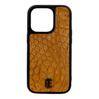 Husa iPhone din Piele de Crocodil Maro Deschis editie limitata V1