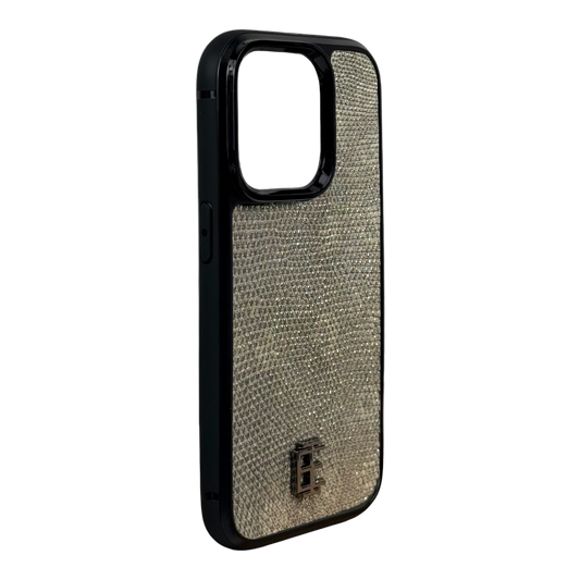 Husa iPhone din Piele de Varan Silver editie limitata V1
