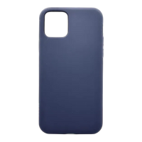 Husa iPhone 11 Pro iTool din silicon catifelat Albastru Dark