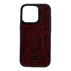 Husa iPhone din Piele de Piton Visinie editie limitata V2 - iTool