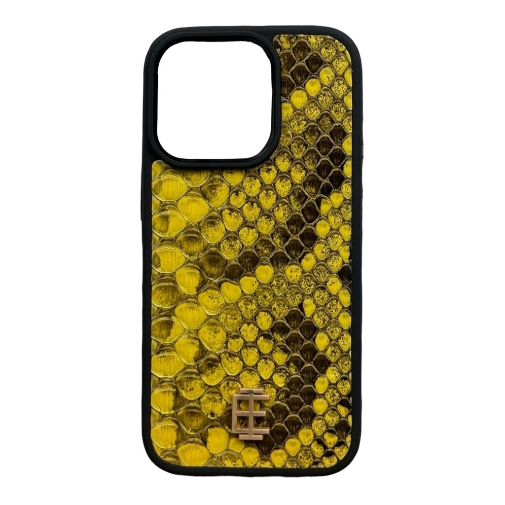 Husa iPhone din Piele de Piton Galben editie limitata V2 - iTool
