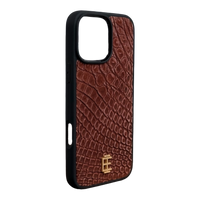 Husa iPhone din Piele de Crocodil Mocha Mousse editie limitata V2