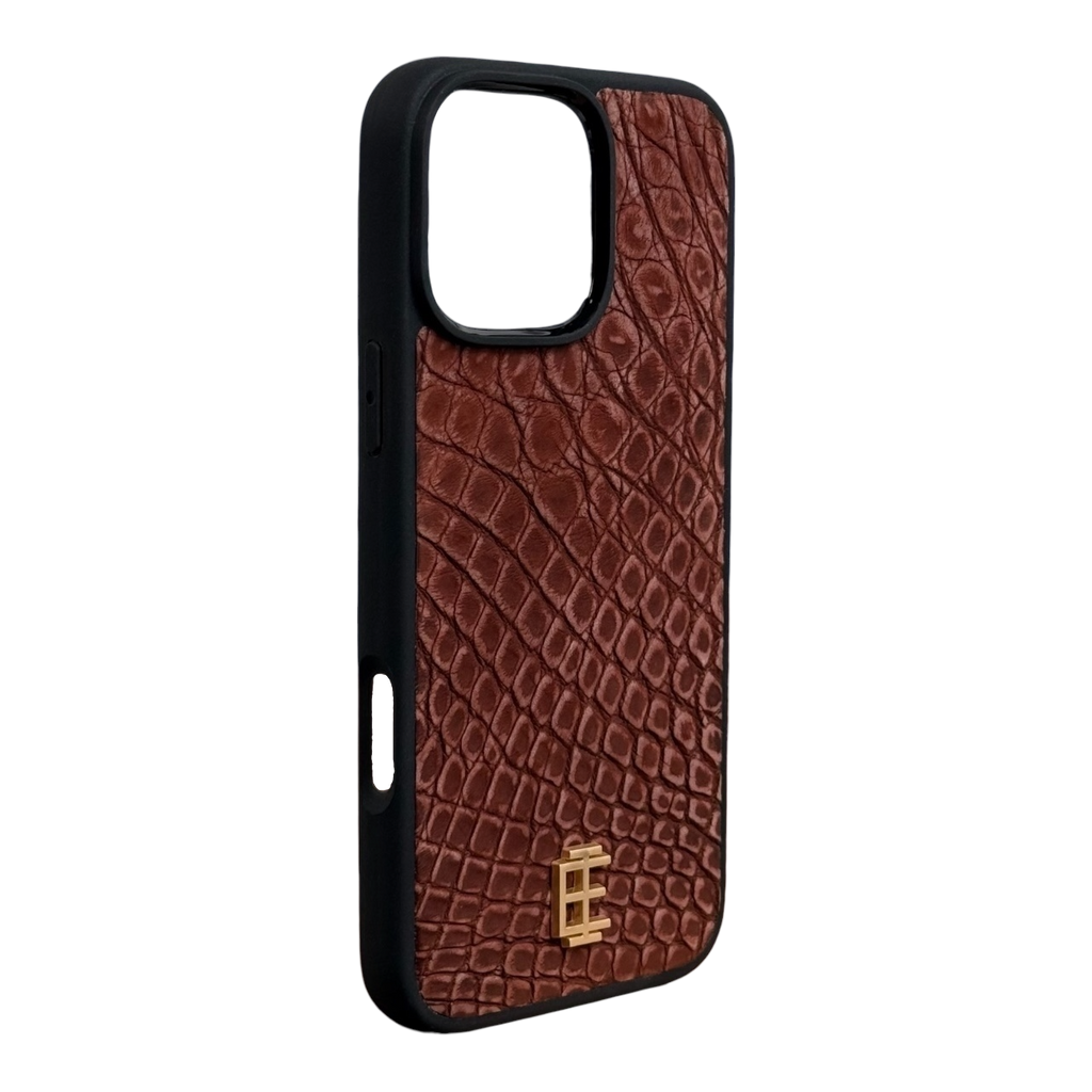 Husa iPhone din Piele de Crocodil Mocha Mousse editie limitata V2 - iTool