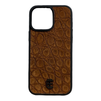 Husa iPhone din Piele de Crocodil Maro Inchis editie limitata V2