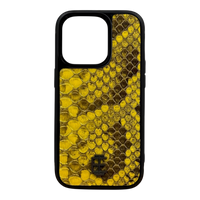 Husa iPhone din Piele de Piton Galben editie limitata V1