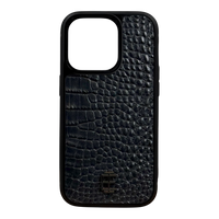 Husa iPhone din Piele de Crocodil Neagra editie limitata V1