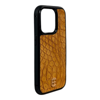 Husa iPhone din Piele de Crocodil Maro Deschis editie limitata V1
